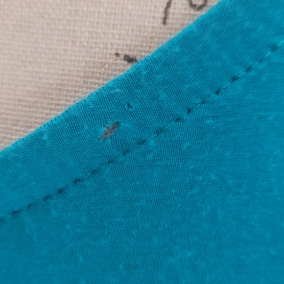 BEBE TEAL FLOWY TOP AS IS - Picture 3 of 5